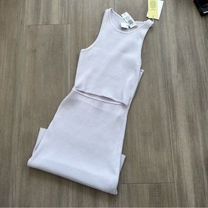 Aritzia Wilfred Cut Out Knit Tank - Ice Lavender